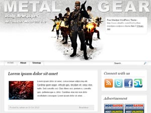 metal gear wordpress theme