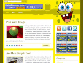 Spongebob wordpress theme