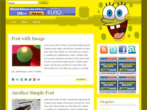 Spongebob wordpress theme